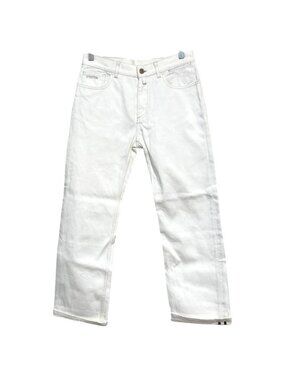 Louis Vuitton Logo Embroidery Selvage Denim Pants Jeans White